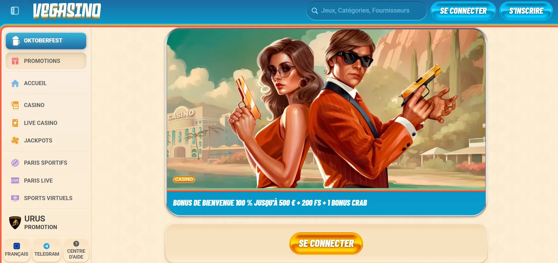 Bonus Vegasino Casino : offres de bienvenue et promotions continues